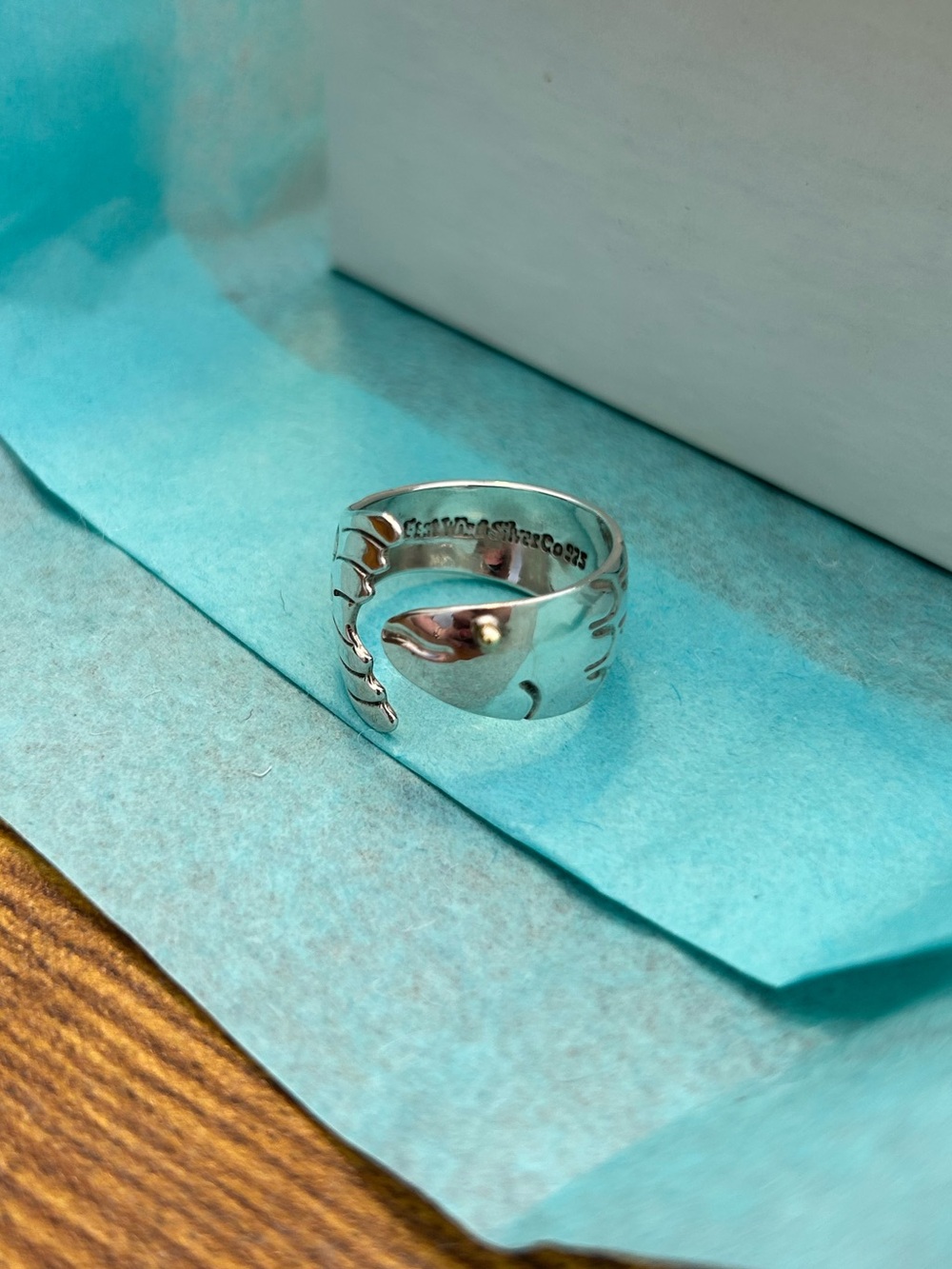 Oceana Cape Cod Sterling Silver Fish Ring with brass eye by East Wind Silver Co - Picture 4 of 10